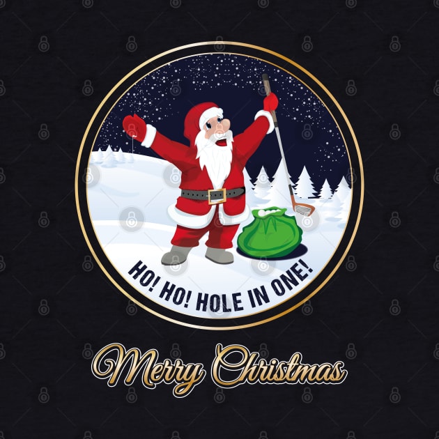 Santa Golf Season's Greetings for Golfer Golf Club Christmas Card by stearman